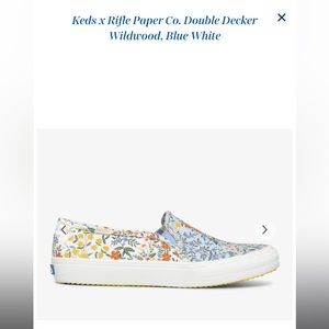 Keds x Rifle Paper Co. Double Decker Wildwood Slip On Sneaker size 9